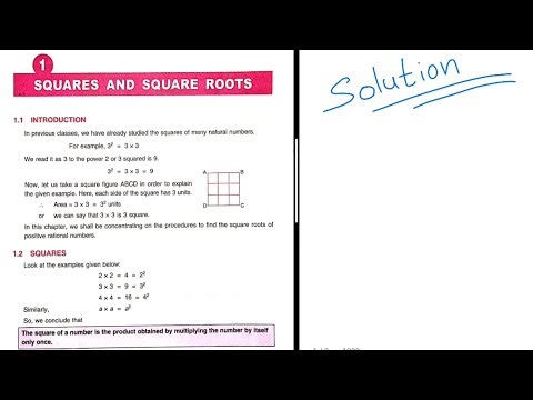 Square and Square Roots Worksheet - 1 solution
