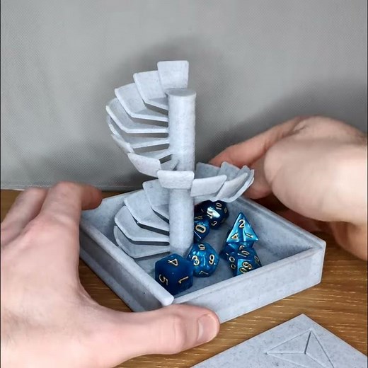 Spiral dice tower box