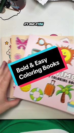 Bold & Easy coloring books make it easy to color quick 15-20 min pages if that’s what you want to do. #tiktokshopcreatorpicks #colortok #coloringbookforadults #coloringbooksforadults #coloringtherapy