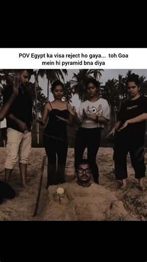 Egypt ka visa reject ho gaya toh mera hi pyramid bna diya #funny #nihonx_onna