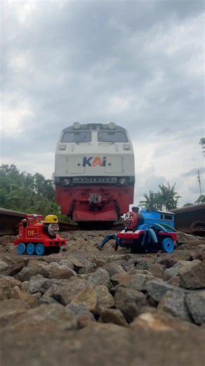Real Train VS Choo Choo Charles toys l Real On The Railway Track! #train #railroadcrossing #shorts