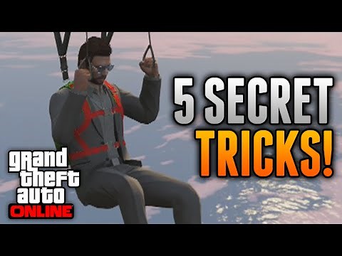 GTA 5 Online Tricks - 5 Secret Tricks Online! Roll Down Car Windows, Glide Forever & More!