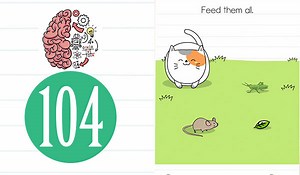 Brain Test Level 104 Feed them all