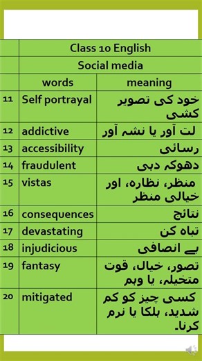 Social Media- Class 10 English- Sindh Textbook Board/ with Urdu translation