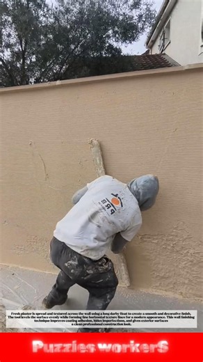 Perfect Wall Texture Finishing! Satisfying Plastering Skills