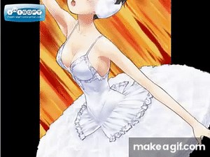 Okasinafutari TS animation boy to ballerina on Make a GIF