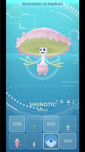 Evolving MORELULL to SHIINOTIC in Pokemon Go #pokemongo #pokemon