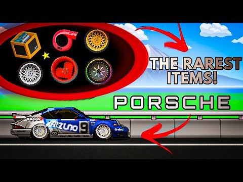 Pixel Car Racer - ALL THE RAREST ITEMS! ( Porsche and + )