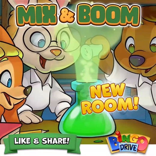 ⚗️ Mix & Boom is here, stirring up fun, curiosity, and a little classroom magic! This week’s Room is filled with experiments, surprises, and plenty of excitement. Check it out in this week's Room: Mix & Boom! ⚗️ 🎁: https://join.bingodrive.com/BXwM/gift?pk=P72Z12LTZQ Like & Share the Fun! | Bingo Drive