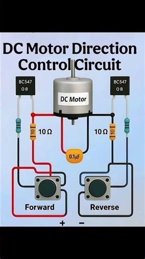DC motor direction control circuit #memes #automobile #electronic
