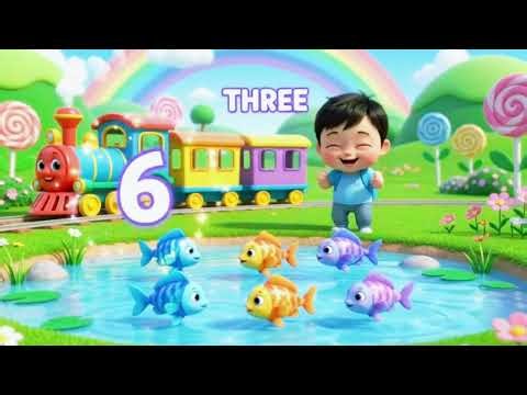 Numbers 1–10 for Kids 🔢🌈 | Learn Counting with Hamzah & Magic Rainbow Train 🚂✨ | Kids Learning