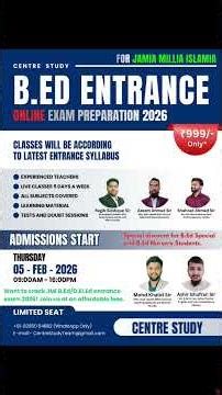 JMI B.Ed Online Entrance Exam Preparation 2026 Batch | Target Batch for jamia entrance exam #jmibed