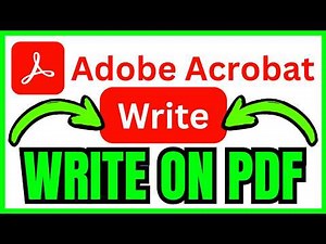 How To WRITE On A PDF In Adobe Acrobat (QUICK & EASY) 2026