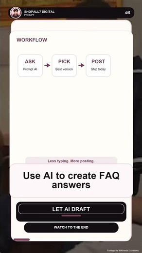Use AI to create FAQ answers