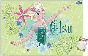 Trends International Disney Frozen Fever - Elsa Wall Poster, 14.725" x 22.375", Premium Poster & Mount Bundle