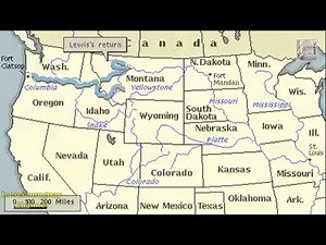LEWIS AND CLARK EXPEDITION AND VOYAGE HISTORY, ANIMATION ON A MAP