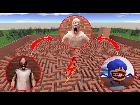 NO WAY OUT! SCP-096 vs Granny vs Sonic.EXE | GMod Maze