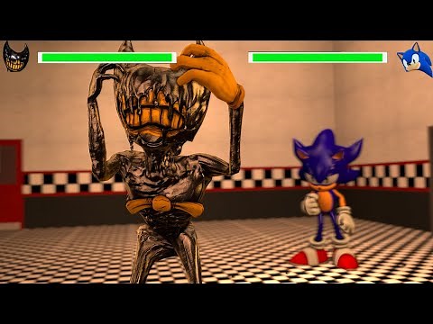 Bendy And The Ink Machine vs Sonic WITH Healthbars!