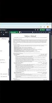 ATS Friendly Resume in 1 min