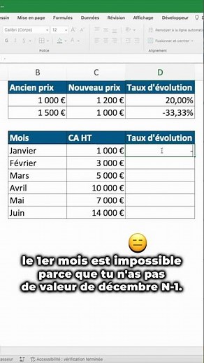How to calculate a growth rate in Excel?