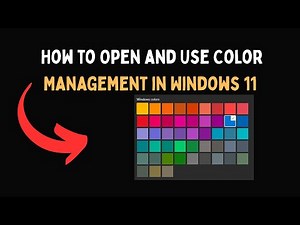 How to Open and Use Color Management in Windows 11