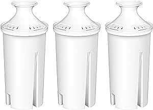 Fil-Fresh 3-Pack Water Filter Replacements for Brita Water Pitchers and Dispensers, NSF 53&42 Certified to Reduce Cadmium, Mercury, Copper, Zinc, BPA free, Lasts 2 Months or 40 Gallons