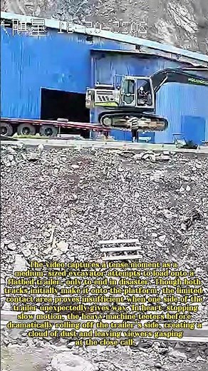 Loading Gone Wrong: Watch This Excavator's Epic Fail Off the Trailer!