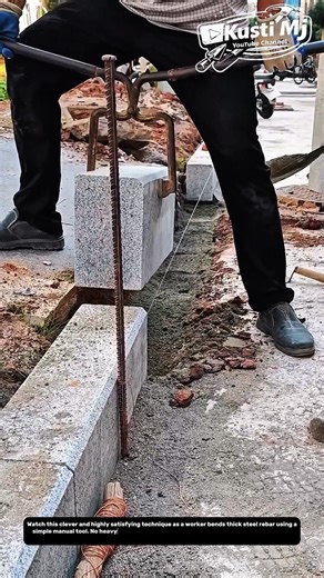 Ingenious Rebar Bending Hack – Simple Tool, Powerful Results!