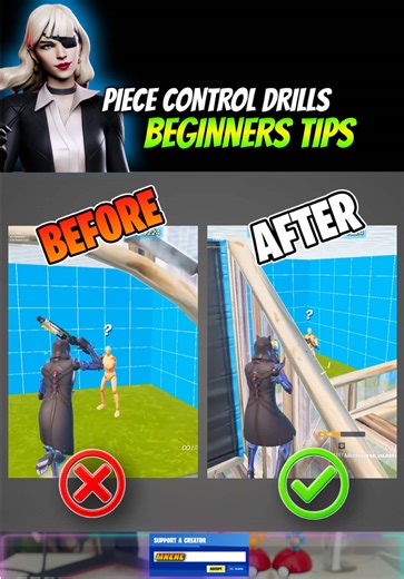 BEFORE AND AFTER PIECE CONTROL TIPS✅ MAP FOR BEGINNERS🚸 #fortnitemap #fortnitepractice #fortnitebeginners #piececontrol mnenemaps