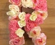 DIY Floral Block Letter - Room Decor