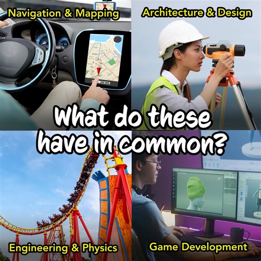 Trigonometry isn’t just for the classroom – it’s everywhere! From architecture and engineering to navigation and beyond, trig helps us make sense of the world around us. 🌍 Where else have you spotted trigonometry in everyday life? Share your ideas in the comments 👇, then head over to our Number Sense Blog to learn more! 💡 bit.ly/4nz2AuA #Mathnasium #Trigonometry #MathInRealLife #MathHelp | Mathnasium of University Irvine
