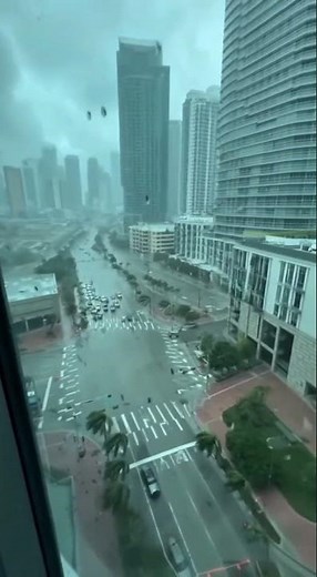 Massive Hurricane Hits Miami – Real 4K Footage of Cars and Trees Flying!