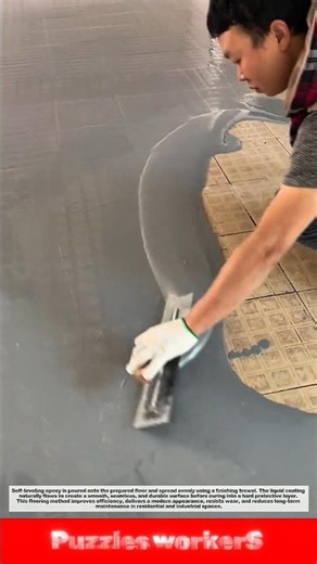 Satisfying Self-Leveling Epoxy Floor Installation | Perfect Smooth Floor Finish