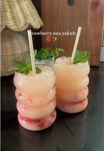 Strawberry Soju Yakult Cocktail Recipe