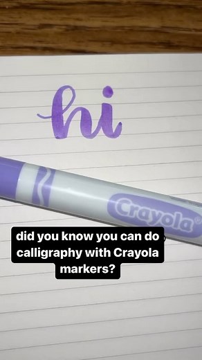 20K views · 371 reactions | Did you know you can do calligraphy with Crayola markers? #stationery #lettering #handlettering #howtohandletter #bujo #crayola #calligraphy | Brigid Carey | Facebook