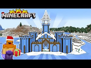 I Built a Huge ICE CASTLE In Minecraft! Minecraft Let's Play Episode 17...