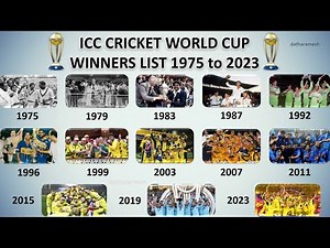 ICC Cricket World Cup Winners List From 1975 to 2023