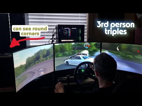 3rd person triple monitors 32"