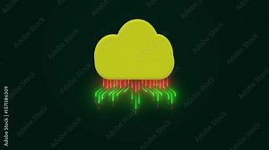 FTP file transfer icon .FTP technology icon. Transfer data to server. data and information exchange isometric sharing file copy backup computer Motion graphics. Stock Video