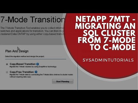 Netapp 7MTT - How to migrate a Microsoft SQL Cluster from 7-mode to c-mode