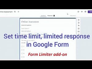Google Forms - Set time limit to stop response in Google forms || Limit response || FORM LIMITER