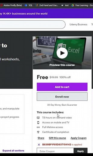 Microsoft Excel - Excel from Beginner to Advanced level - Udemy Free Course