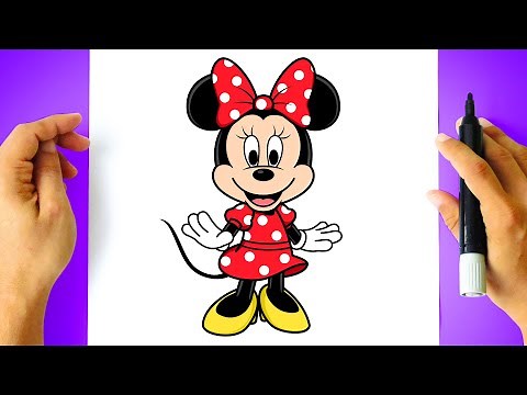 How to DRAW MINNIE MOUSE step by step - Drawing Tutorial