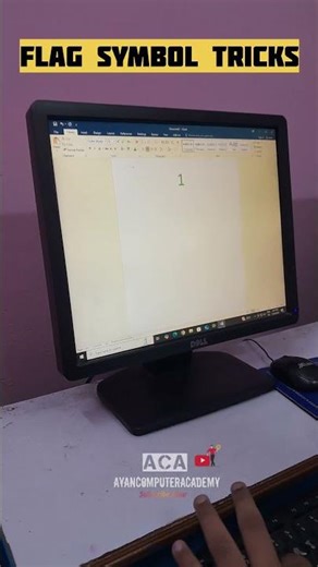 Flag symbol tricks in Ms word 🤗💻 #ytshorts #computer #computereducation #computerzone