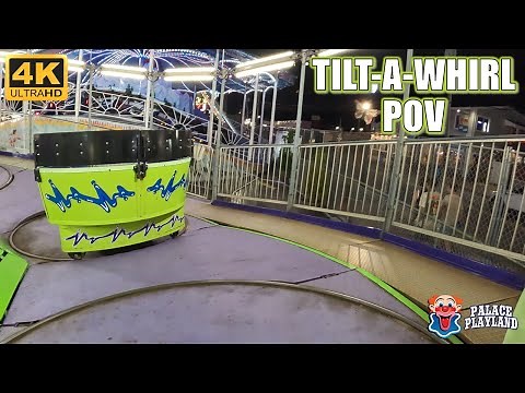 Tilt-a-Whirl POV (4K 60FPS), Palace Playland Flat Ride | Non-Copyright