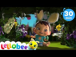 Let's Go On An Easter Egg Hunt! + More Playtime Songs For Kids | Lellobee