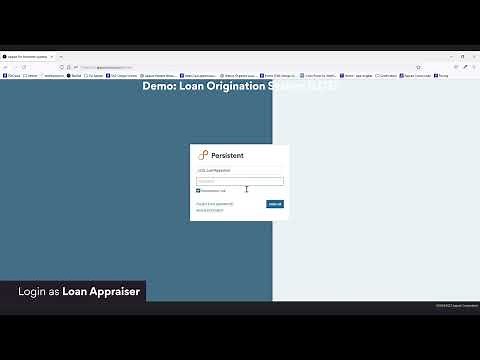 Persistent 's Loan Origination System (LOS) Demonstration 2022