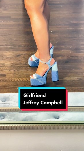 Loving these denim platforms by @Jeffrey Campbell #platformshoereview #grwm #fyp