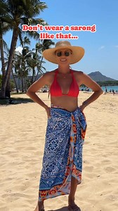 16K views · 85 reactions | Here’s a fun wrap dress that you can make from a sarong. You don’t have to double fold the top , you can only do it once or not at all if you want the dress to be longer, I double folded bc I wanted the pretty pattern to be visible. What do you think ? Let me know if you want outfit details! #beachwear #sarongstyle #resortfashion #diydress #beachdress #resortlife #pareo #sarong #beachcoverup #vacationoutfits #beachfashion La Blanca | Blonde Beach Vibes | Facebook