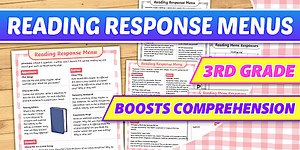 Third Grade Reading Response Menus